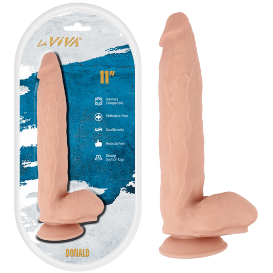 La Viva Donald 11 Inches Realistic Feel dildo Flesh - Realistic Dildos