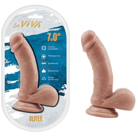 La Viva Oliver 7 Inch Dual Density Realistic Dildo - Realistic Dildos