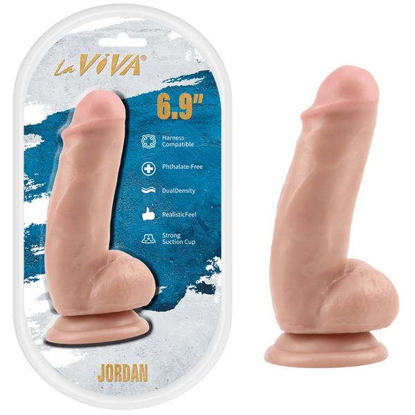 La Viva Jordan 6.9 Inches Dual Density Dildo Flesh Realistic Dildos