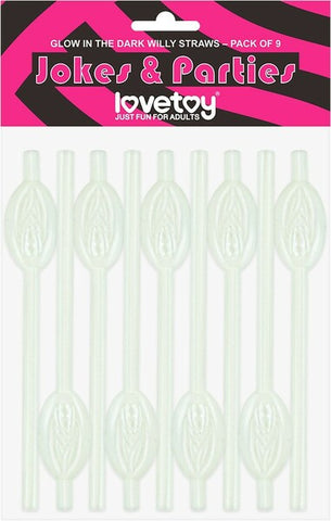 Lovetoy 9 Pack Pussy Straws - Party Gifts and Novelties