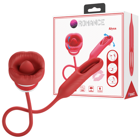 Pretty Love Alyss Hot Lips Clitoral Vibrator Red/White - Clit Ticklers and Pulsators