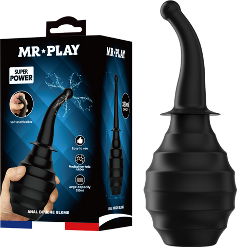 Mr Play Large Capacity Anal Douche BLKM6 Black - Enemas and Douches