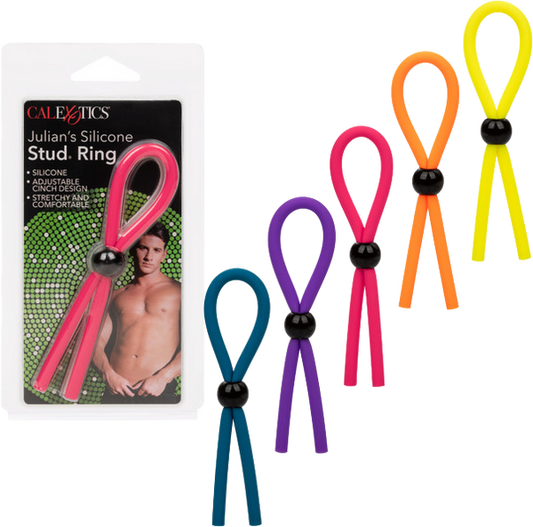 California Exotics Julians Silicone Stud Adjustable Cock Ring - Stretchy Cock Rings