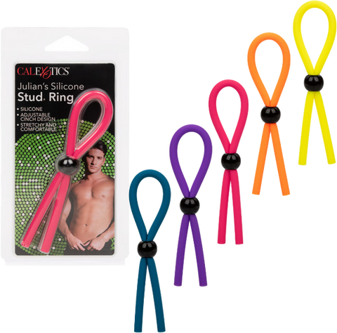 California Exotics Julians Silicone Stud Adjustable Cock Ring - Stretchy Cock Rings