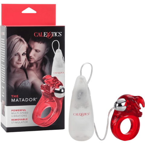 California Exotics The Matador Vibrating Cock Ring Red - Vibrating Cock Rings