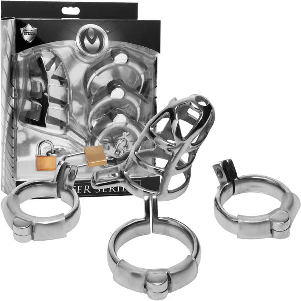 Master Series Stainless Steel Male Chastity Cock Cage Male Chastity