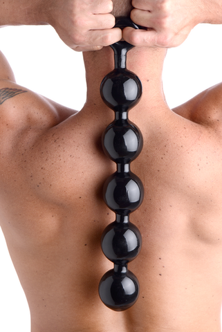 Master Series Black Baller Anal Beads - Anal Beads and Balls