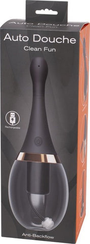 Seven Creations Rechargeable Automatic Anal Douche Black / Clear - Enemas and Douches