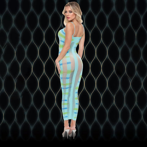 Xgen LAPDANCE Blue Horizon Womens Maxi Dress One Size - Body Stockings