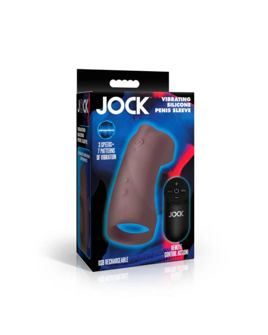 Curve Toys JOCK Vibrating Silicone Penis Sleeve - Penis Sleeves and Extenders