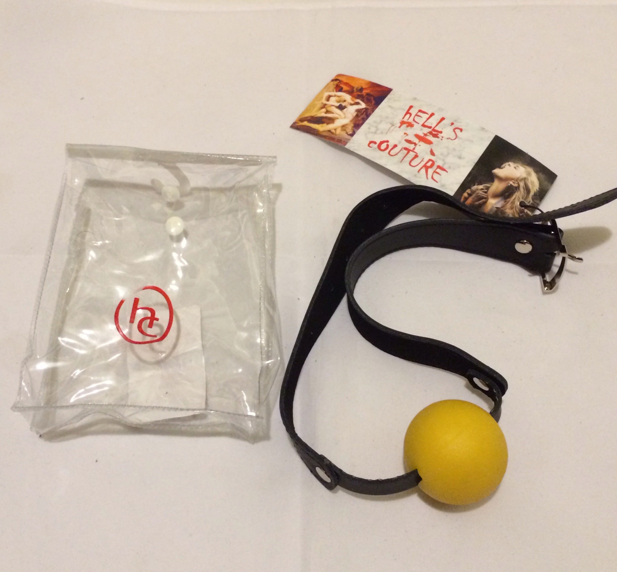 Laura Goodwin Gag with Yellow Ball Light Bondage Gags and Bits