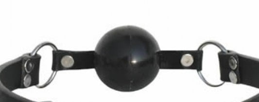 Leather Folk Ball Gag Heavy - Bondage Gags and Bits