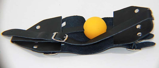 Leather Muzzle with Ball Gag - Bondage Gags and Bits