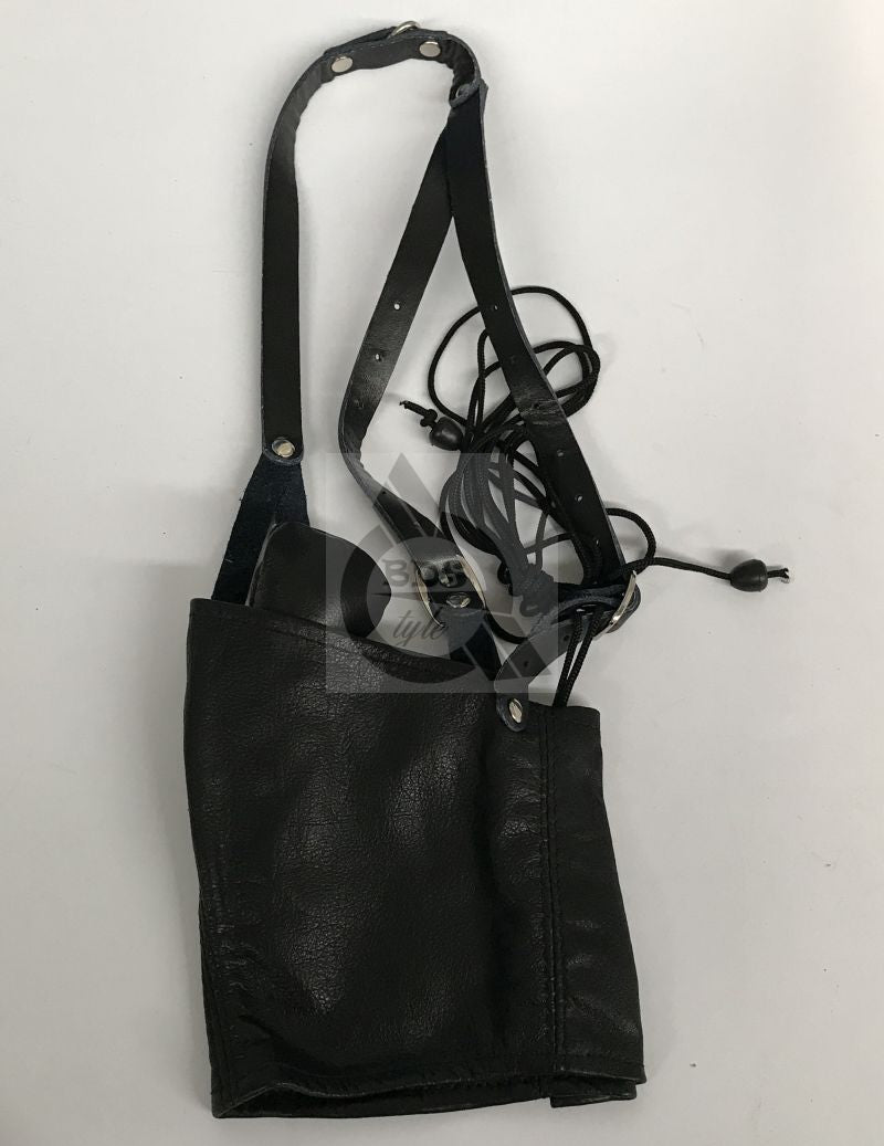 Leather Neck Corset Harness with Stuffer Gag Bondage Gags and Bits