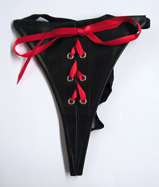 Sexy Panty With Red Silk Ties - Cuffs and Restraints