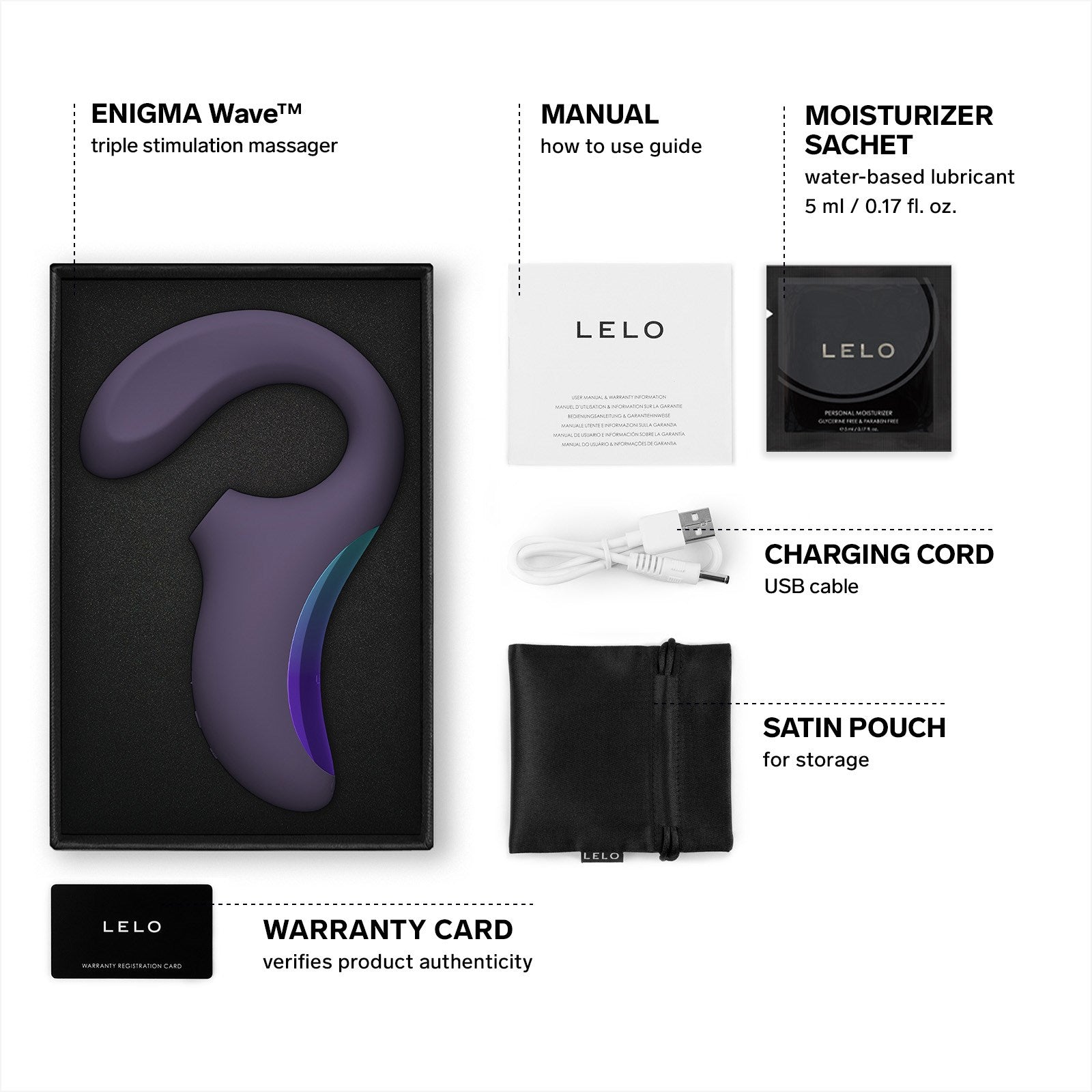 Lelo Enigma Wave Dual Stimulating Suction Vibrator Personal Massagers