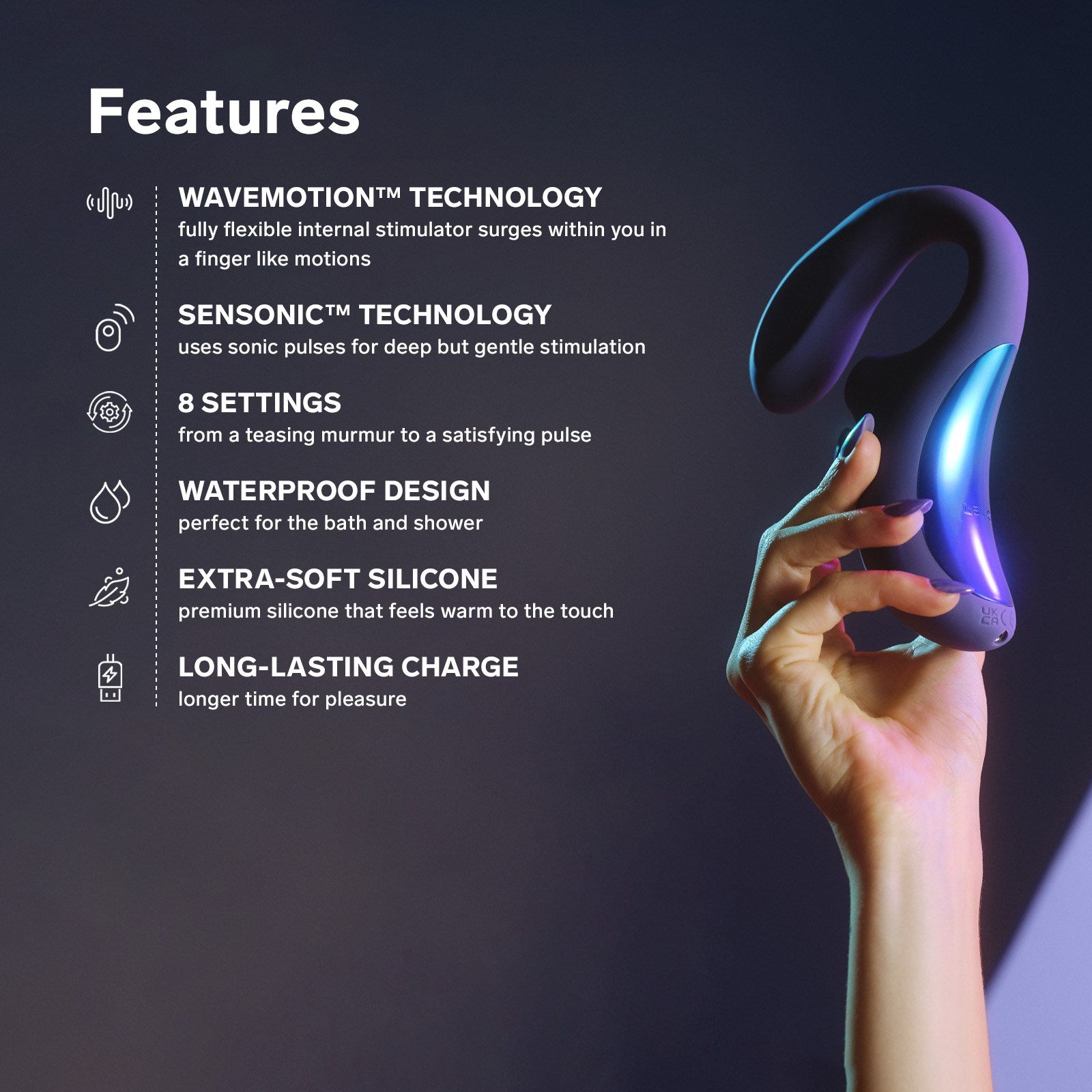 Lelo Enigma Wave Dual Stimulating Suction Vibrator Personal Massagers
