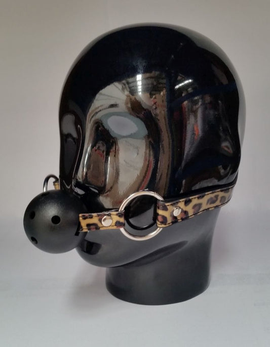 Wild Leopard Ball Gag - Bondage Gags and Bits