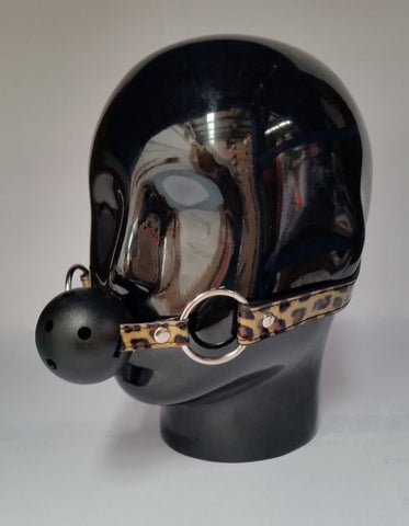 Wild Leopard Ball Gag - Bondage Gags and Bits