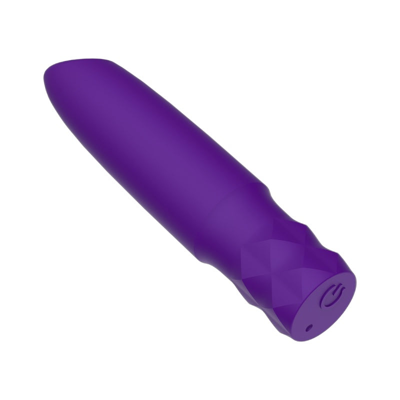 Full Circle lil Baby Rechargeable Silicone Bullet Vibrator Purple Bullet Vibrators