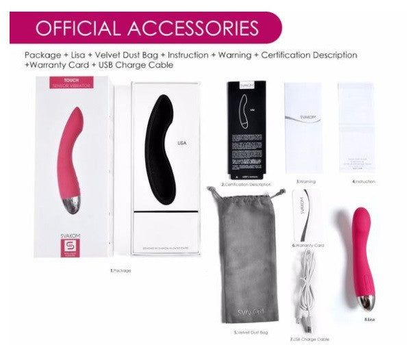 Svakom Lisa Touch Sensor G Spot Vibrator Rabbit Vibrators