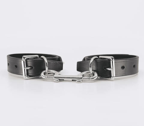 Love In Leather Spiked Leather Ankle Restraints - Cuffs And Restraints