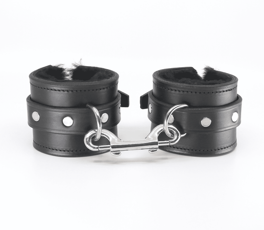 Love In Leather Sheepskin lined Ankle Restraints Default Title Cuffs And Restraints