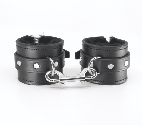 Love In Leather Sheepskin lined Ankle Restraints - Cuffs And Restraints