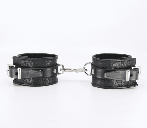 Love In Leather Soft Grained Leather Ankle Restraints - Cuffs And Restraints