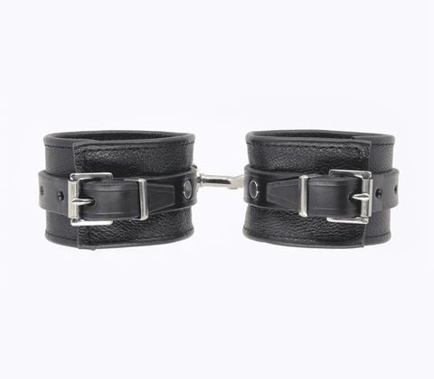 Love In Leather Soft Grained Leather Ankle Restraints - Cuffs And Restraints