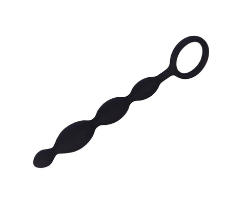 Love In Leather Silicone Anal Play Beads - Anal Beads and Balls