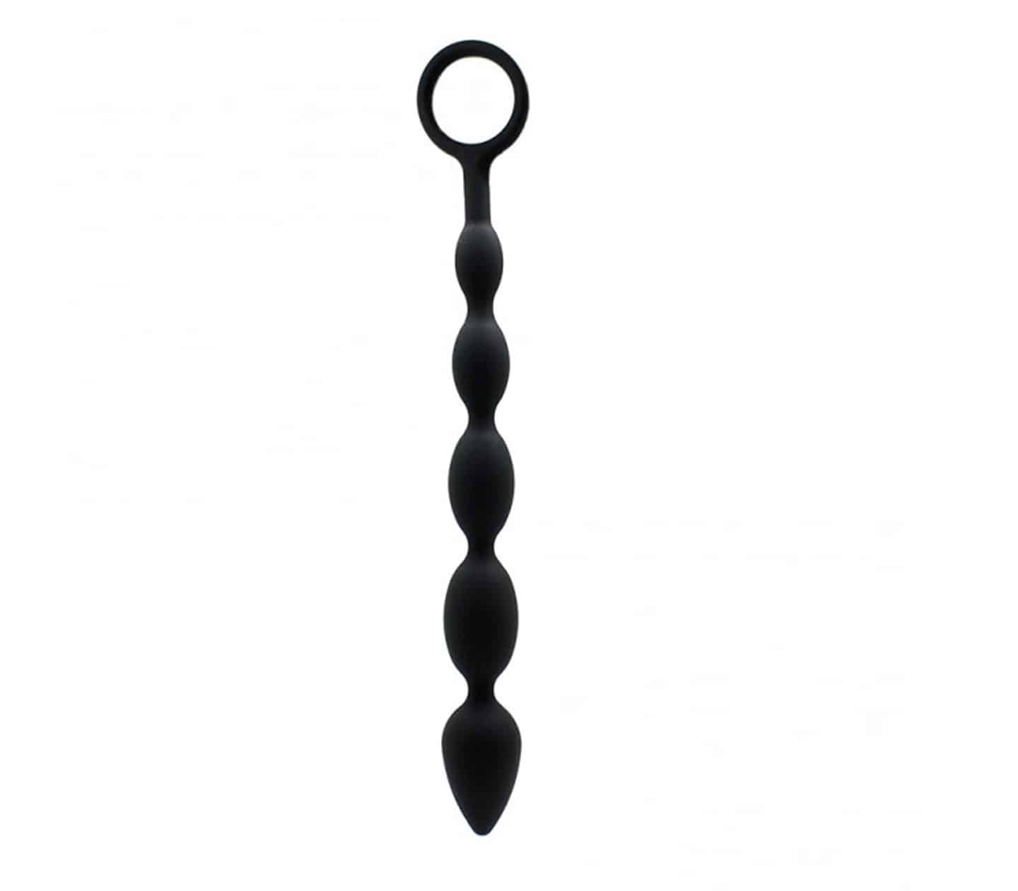 Love In Leather Long Silicone Anal Beads With Ring Pull Default Title Anal Beads and Balls