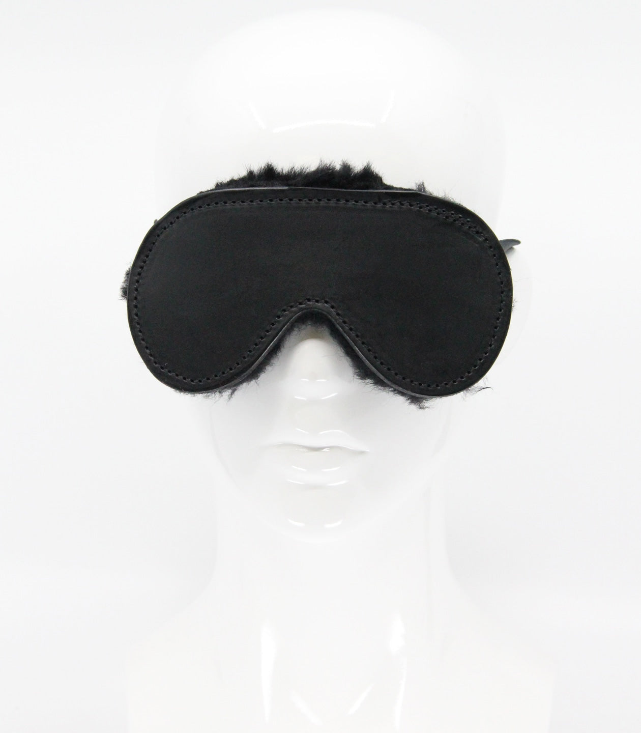Love In Leather Sheepskin Lined Bondage Blindfold Masks And Blindfolds