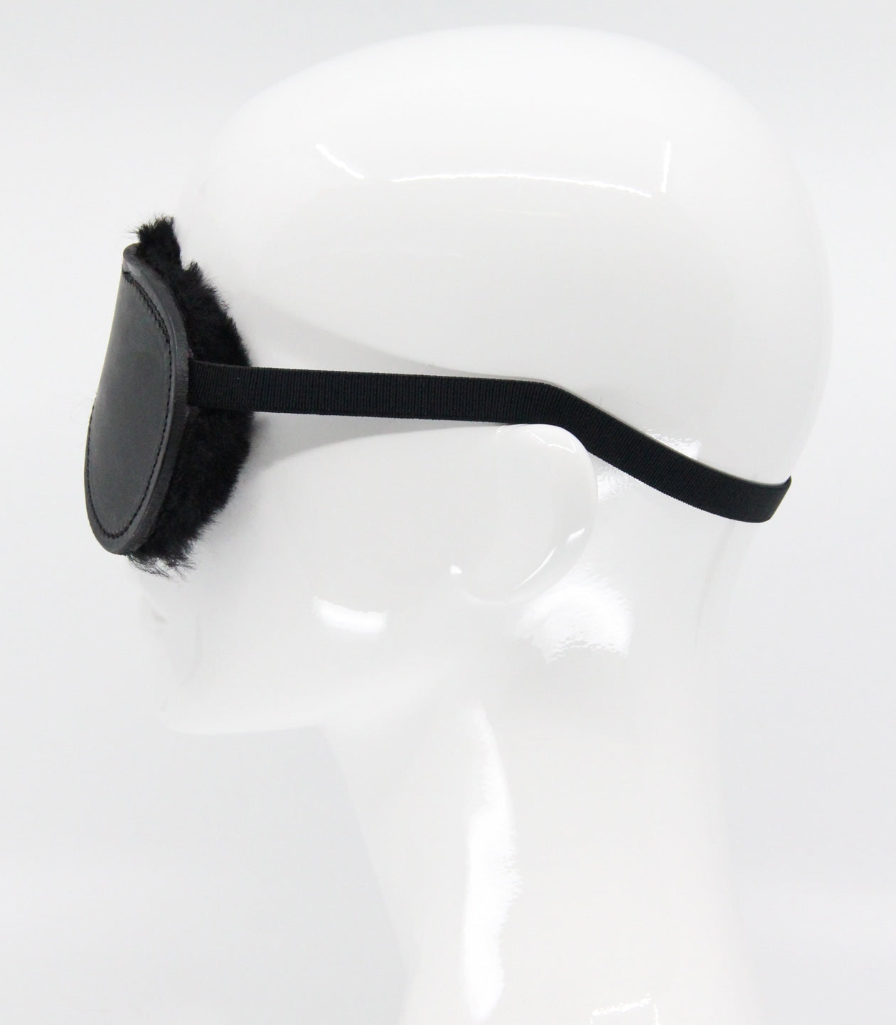 Love In Leather Sheepskin Lined Bondage Blindfold Masks And Blindfolds