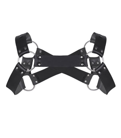 Love In Leather Mens Cross Front Neoprene Body Brace - Cuffs And Restraints