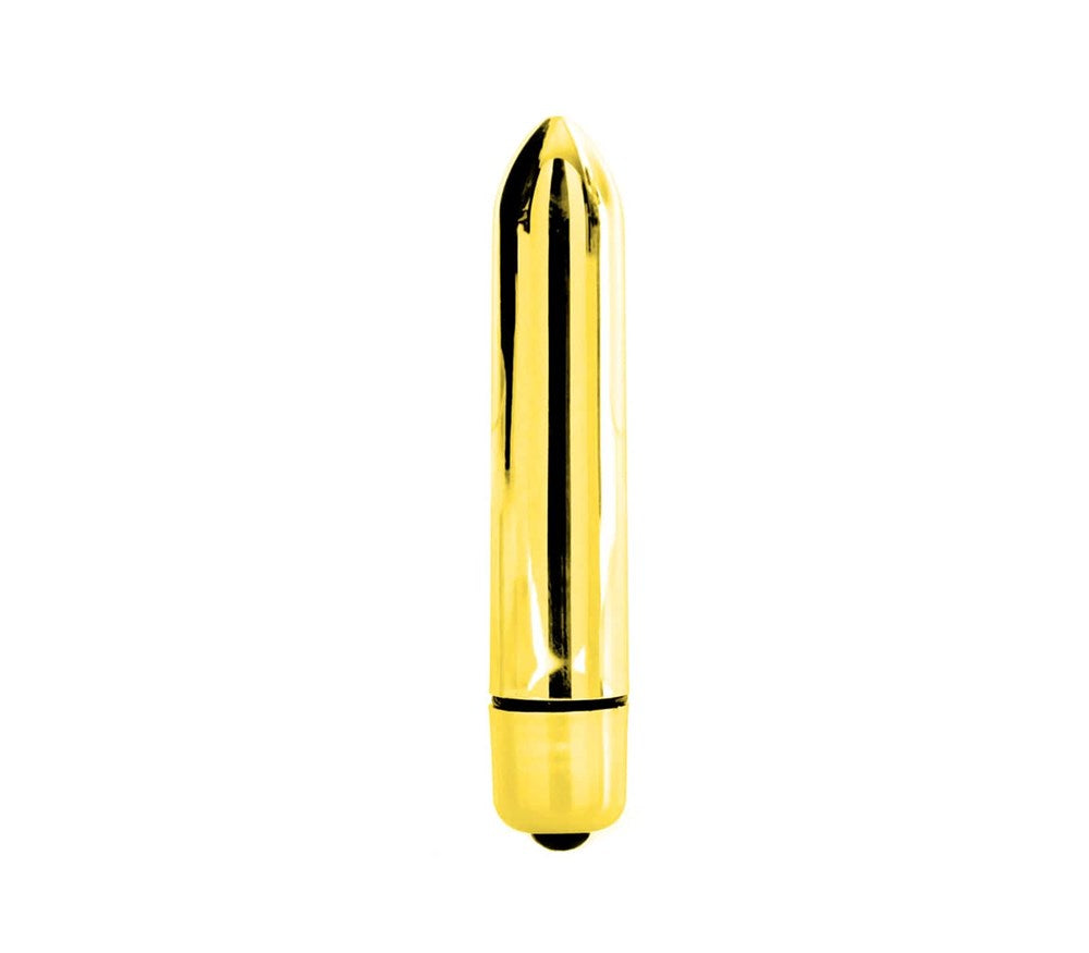 Love In Leather 10 Speed Bullet Vibrator Gold Bullet Vibrators