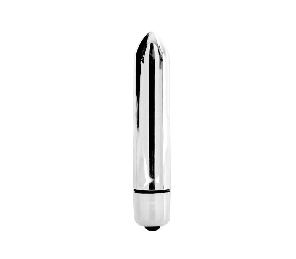 Love In Leather 10 Speed Bullet Vibrator Silver Bullet Vibrators