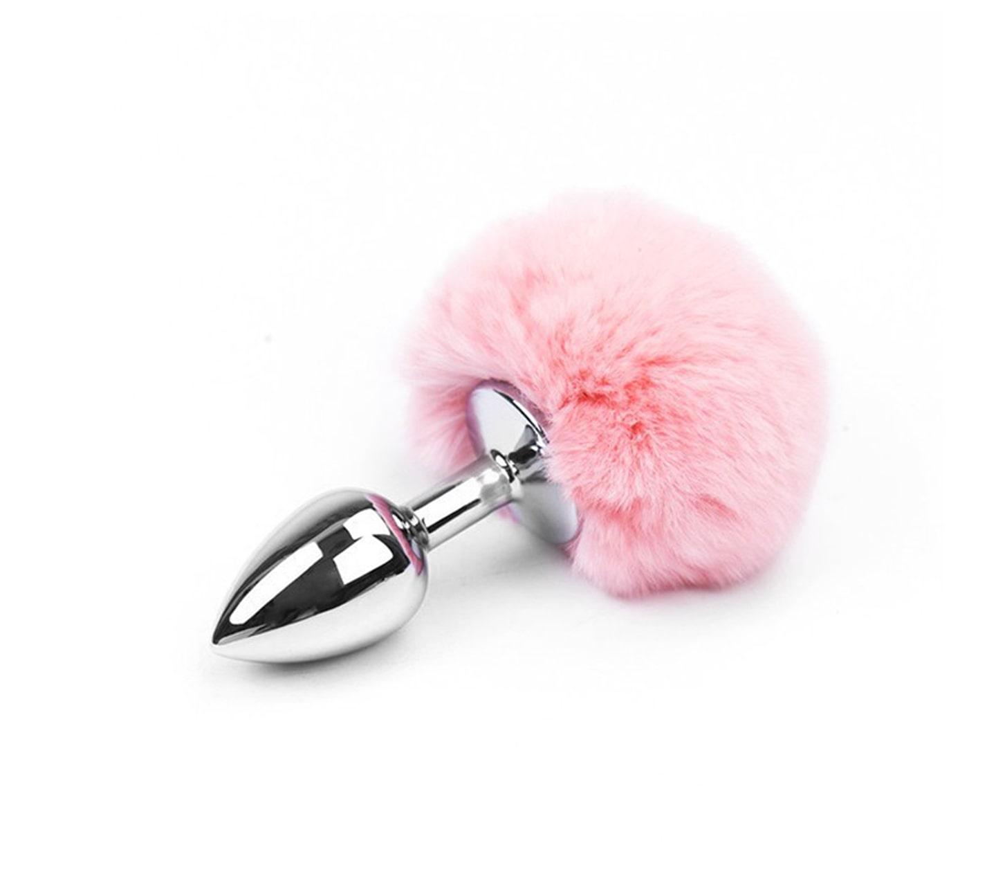 Love In Leather Bunny Tail Anal Plug Baby Pink Small Butt Plugs