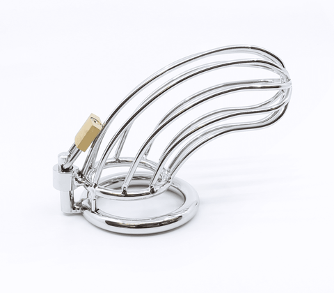Love In Leather Bird Cage Style Male Chastity Device - Male Chastity