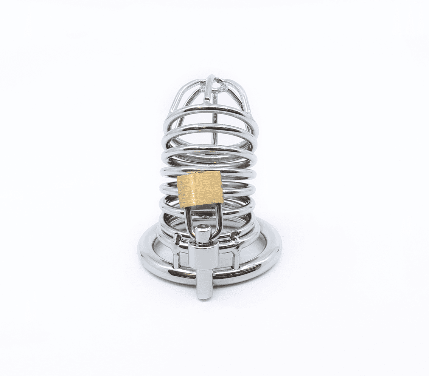 Love In Leather Chrome Male Chastity Cock Cage 50mm Male Chastity