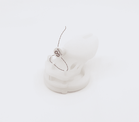Love In Leather Silicone Male Chastity Cage Long - Male Chastity