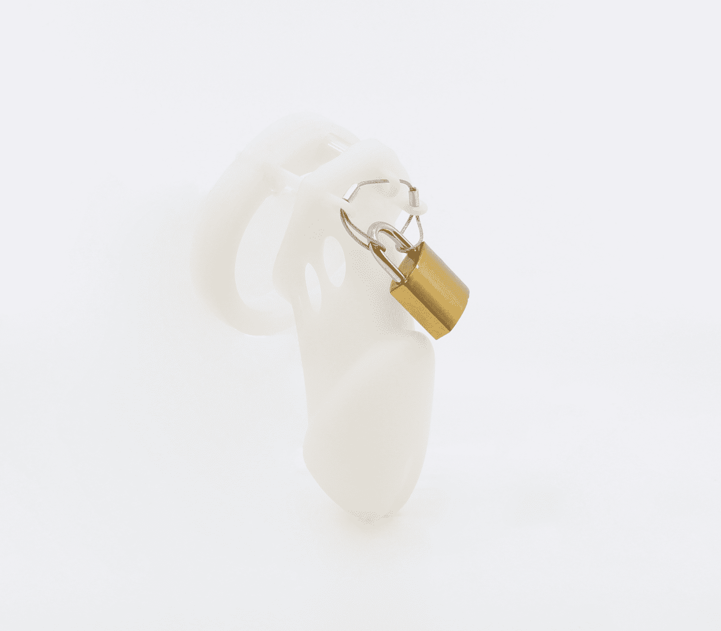 Love In Leather Silicone Male Chastity Cage Short Male Chastity