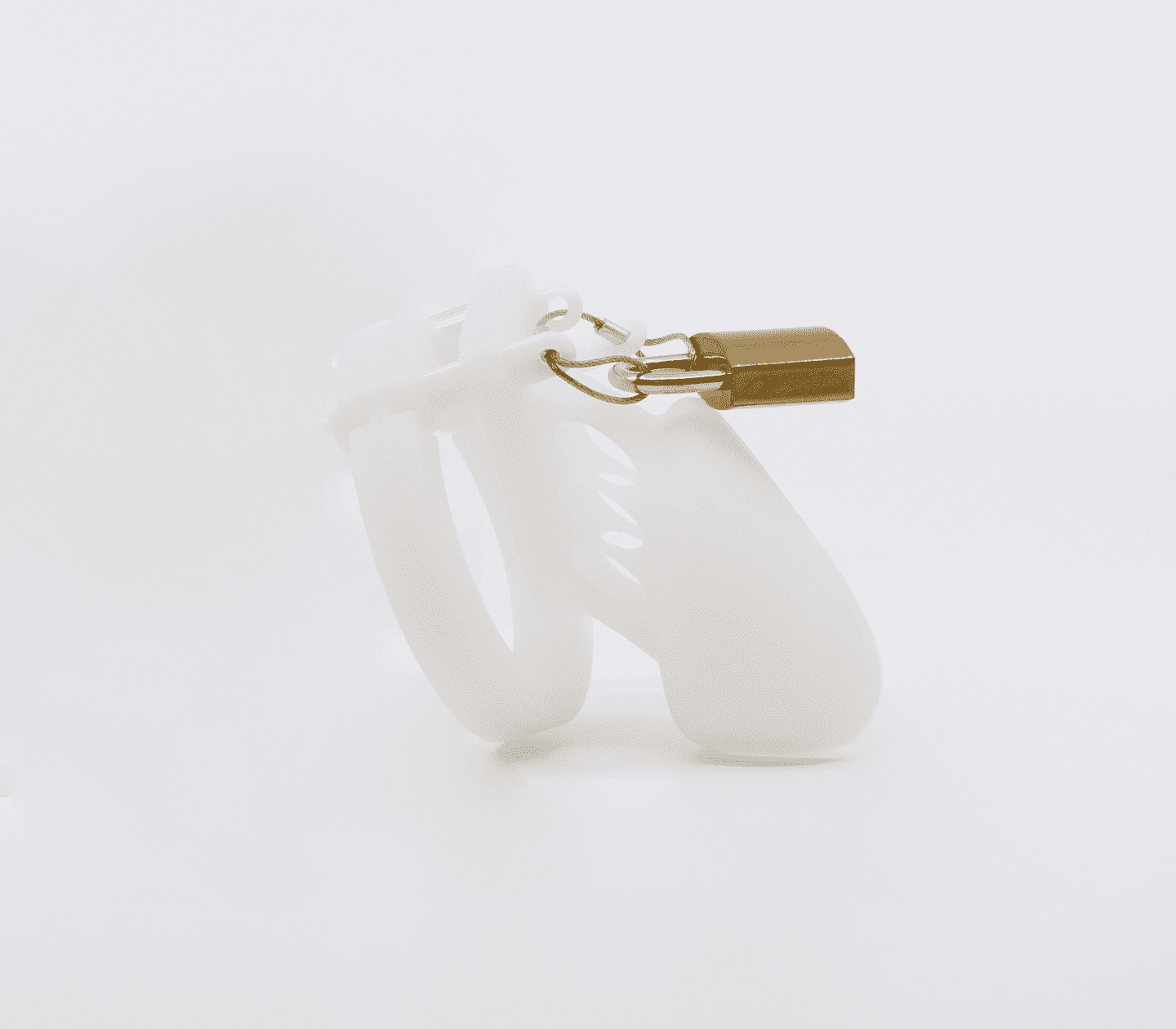 Love In Leather Silicone Male Chastity Cage Short Clear Male Chastity