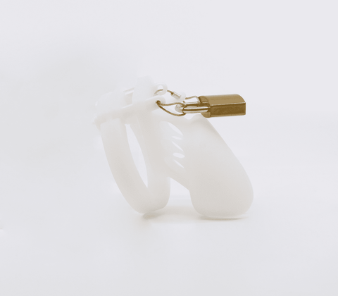 Love In Leather Silicone Male Chastity Cage Long - Male Chastity