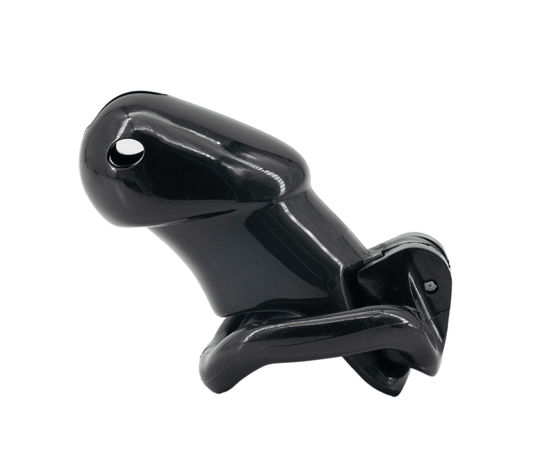 Love In Leather Resin Male Chastity Cage Black Male Chastity