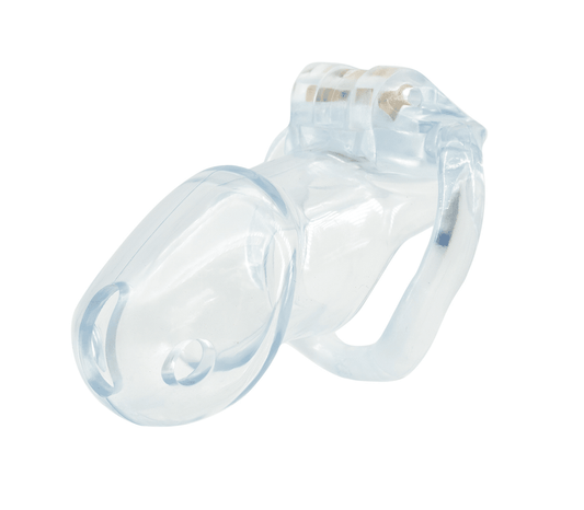 Love In Leather Resin Male Chastity Cock Cage Clear Male Chastity