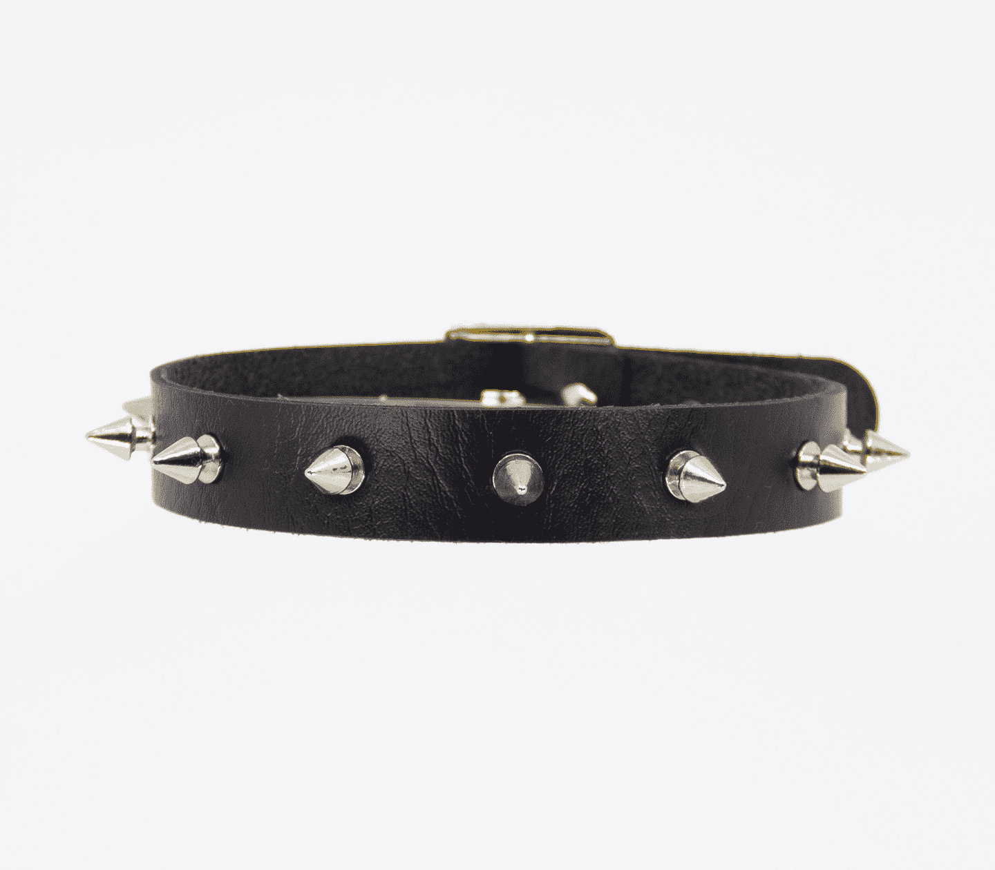 Love In Leather Spiked Faux Leather BDSM Choker Default Title Collars and Leads