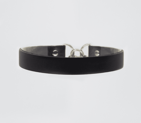 Love In Leather Heart Padlock Faux Leather Choker - Collars and Leads