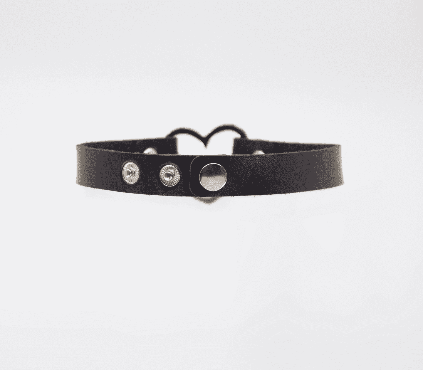 Love In Leather Heart Ring Faux Leather Fetish Choker Collars and Leads