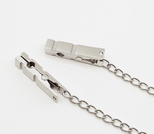 Love In Leather Peg Nipple Clamps With Chain Join Nipple and Clit Clamps